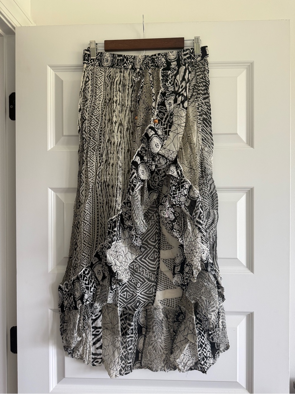 Young Threads Boho Patchwork Hi-Low Skirt NWT